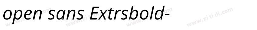 open sans Extrsbold字体转换